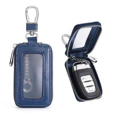Schlüsseltasche mit Reißverschluss für Autoschlüssel (Blau)