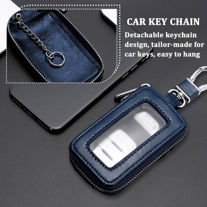 Schlüsseltasche mit Reißverschluss für Autoschlüssel (Blau)