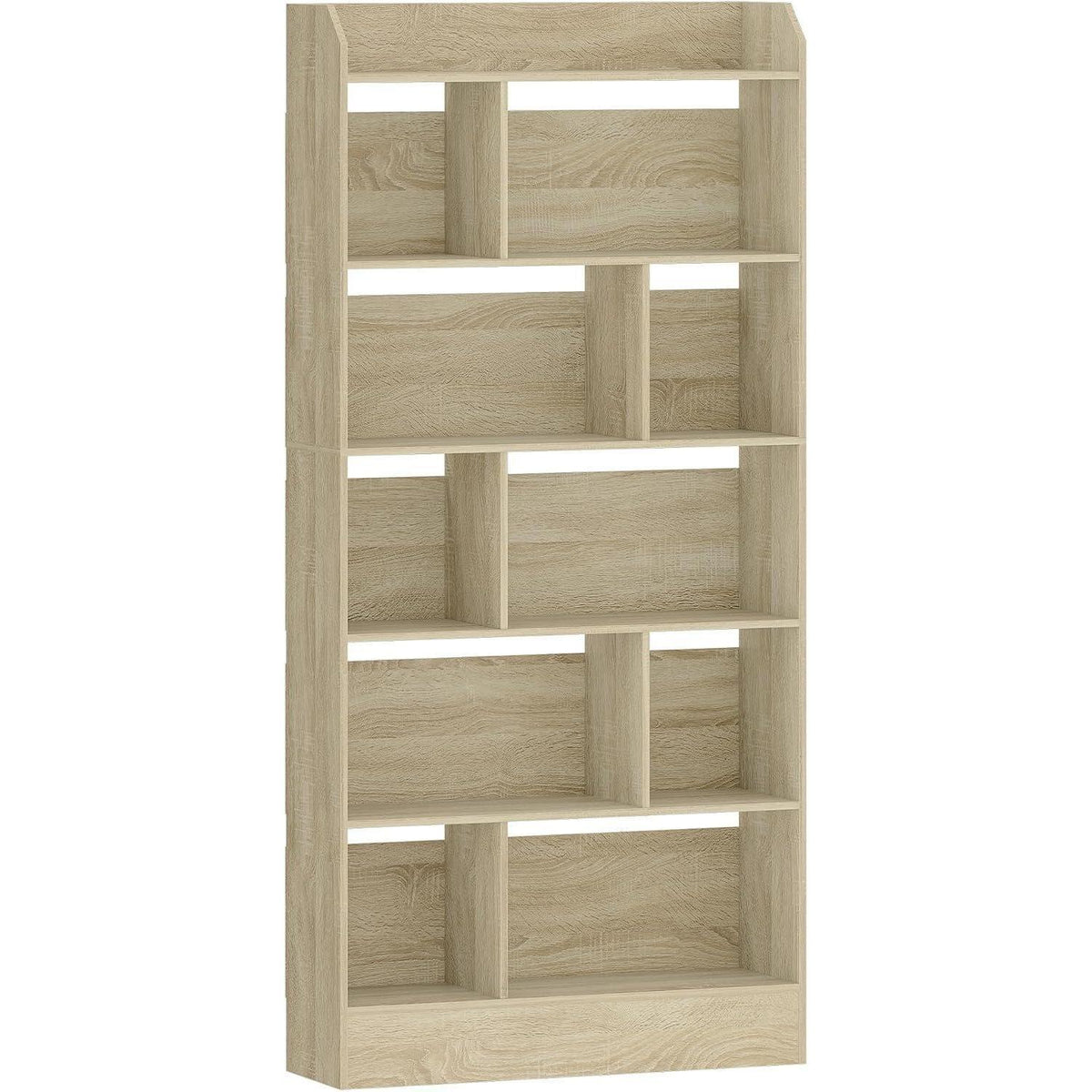 6-Fach Bücherregal Eichenbeige – Standregal 24x80x170 cm