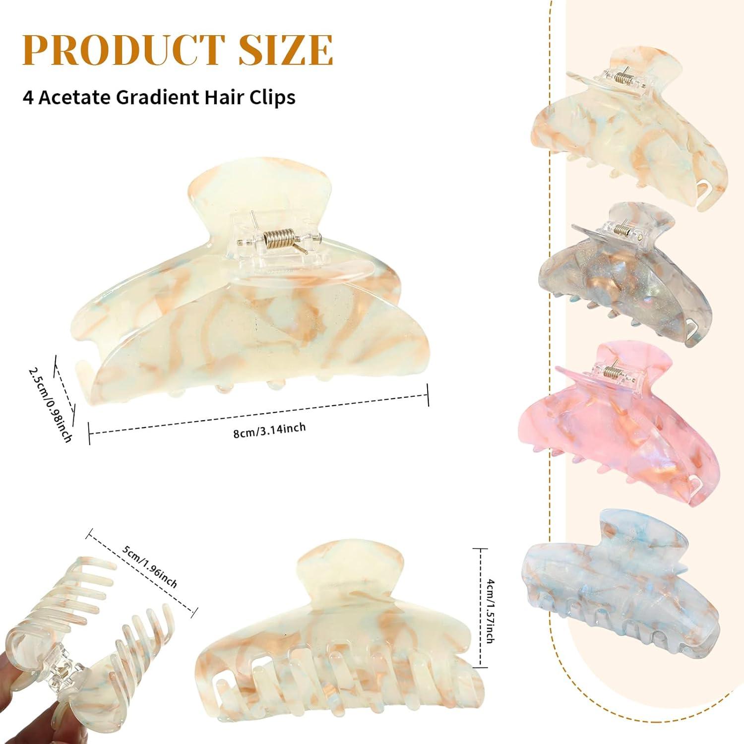Akryl-Haarklammer Groß Haarspange Dickes Haar Transparent