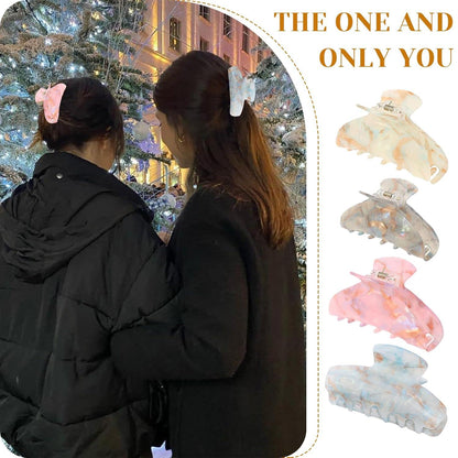 4 Stück Große Akryl-Haarklammern Haarspange Dickes Haar Claw Clip