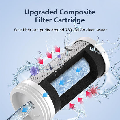 Wasserfilter Wasserhahn mit 12 Adaptern für sauberes Trinkwasser