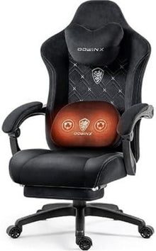 Dowinx Gaming Stuhl mit beheizter Massage Lendenwirbelstütze High Back
