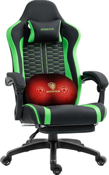 Gaming Stuhl mit beheizter Massage & Lendenwirbelstütze