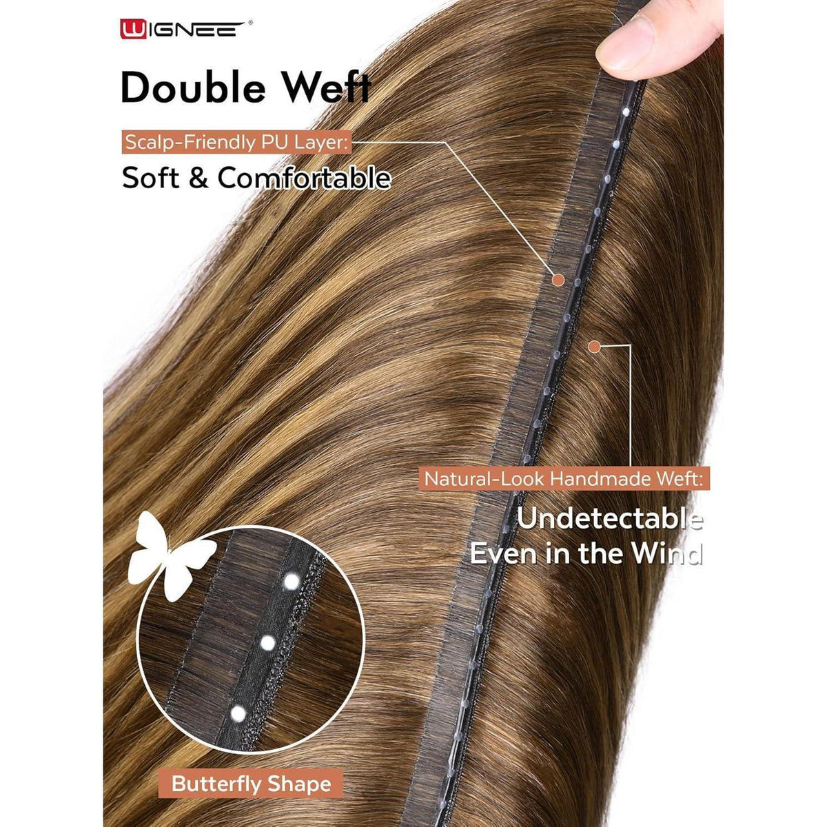 Remy Echthaar Extensions 46 cm Blond – 2er Pack mit Micro Beads