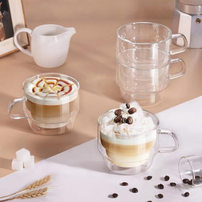 Doppelwandige Latte Macchiato Gläser 2er Set 350ml