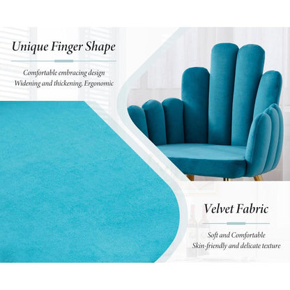Ya-Home Samt Esszimmerstühle 2er Set – Blau