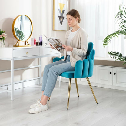 Ya-Home Samt Esszimmerstühle 2er Set – Blau