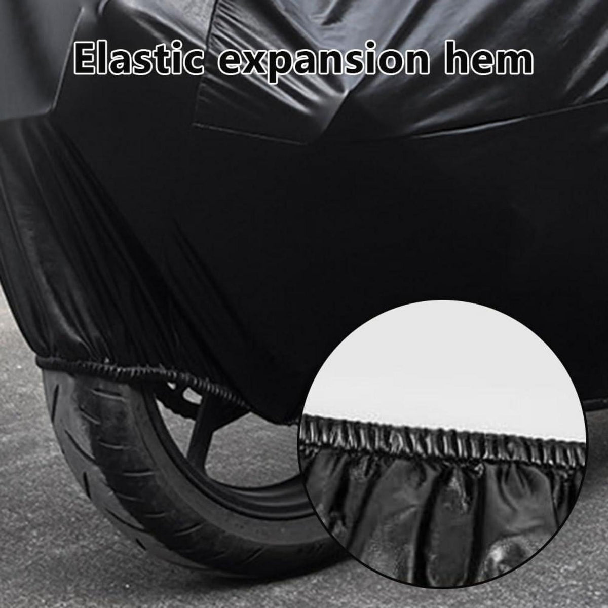 Stretch Motorradabdeckplane wasserdicht 295 x 109 x 140 cm