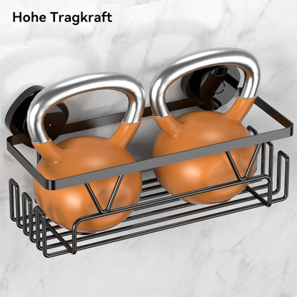 Duschablage Saugnapf Edelstahl Schwarz 3-teilig ohne Bohren