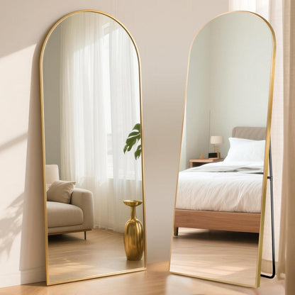 Ganzkörperspiegel Bogenförmig Gold 180x76cm – Stand- & Wandspiegel