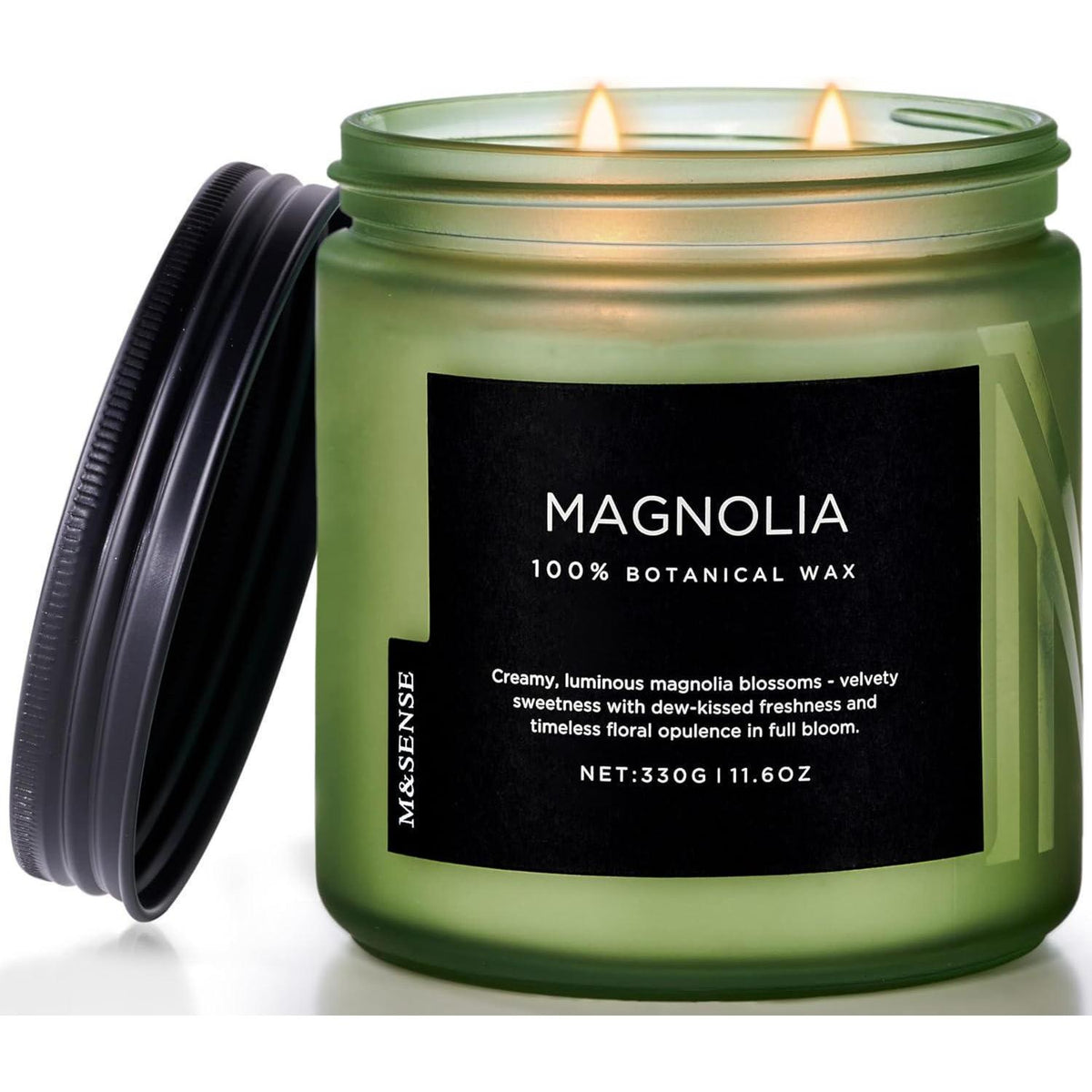 Duftkerze Magnolia Jasmin 330g Sojawachs 70h 2-Docht