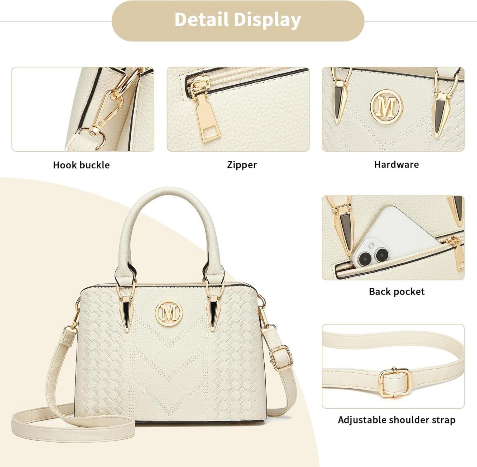 Moderne Miss Lulu Damen Handtasche Mittelgroß Schultertasche Lychee-Muster