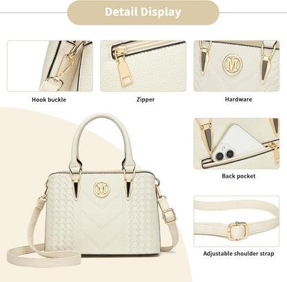 Moderne Miss Lulu Damen Handtasche Mittelgroß Schultertasche Lychee-Muster