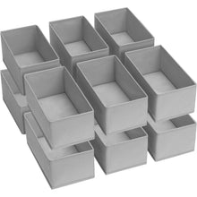 Schubladen Organizer 12er Set Hellgrau Faltbar