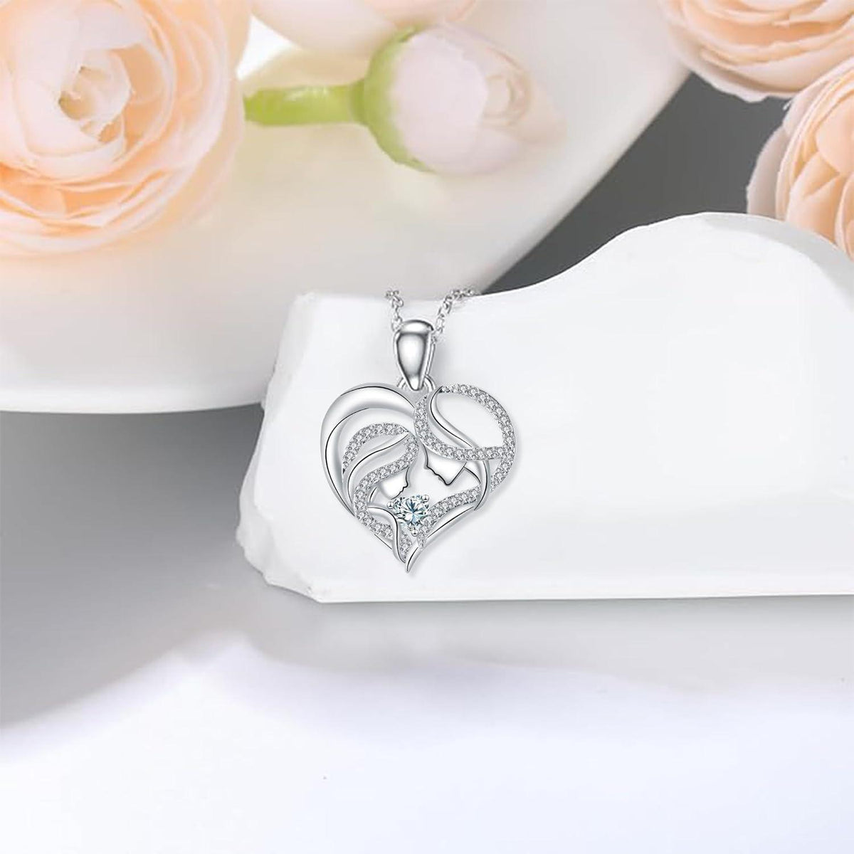 Halskette Herz aus 925 Sterling Silber für Damen