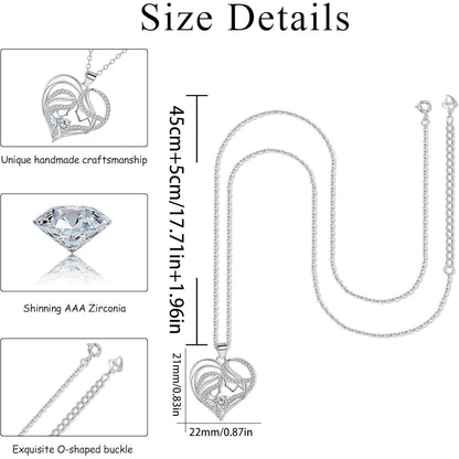 Halskette Herz aus 925 Sterling Silber für Damen