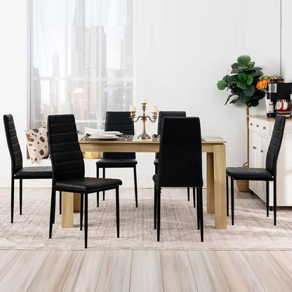 Esszimmergruppe 6 Personen – Holztisch (140x70cm) & 6 Stühle