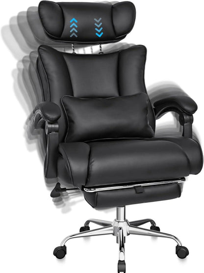 Ergonomischer Bürostuhl 200kg, breite Sitzfläche, verstellbare