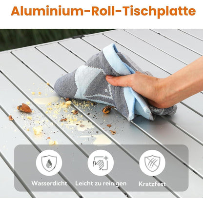Klapptisch für 6 Personen, 118x70cm, bis 100kg belastbar, mit Tragetasche