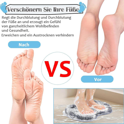 Fußmassagegerät mit Schuhbürsten und Akupressurringen