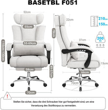 Ergonomischer Bürostuhl 200kg Belastbarkeit, breite