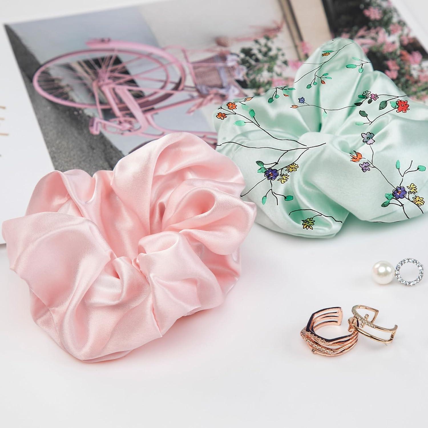 Seidiges Haarband für Damen Passionsfruchtblüte 100% Seide