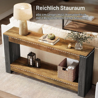 160 cm Konsolentisch – Rustikaler Sofa- & Flurtisch