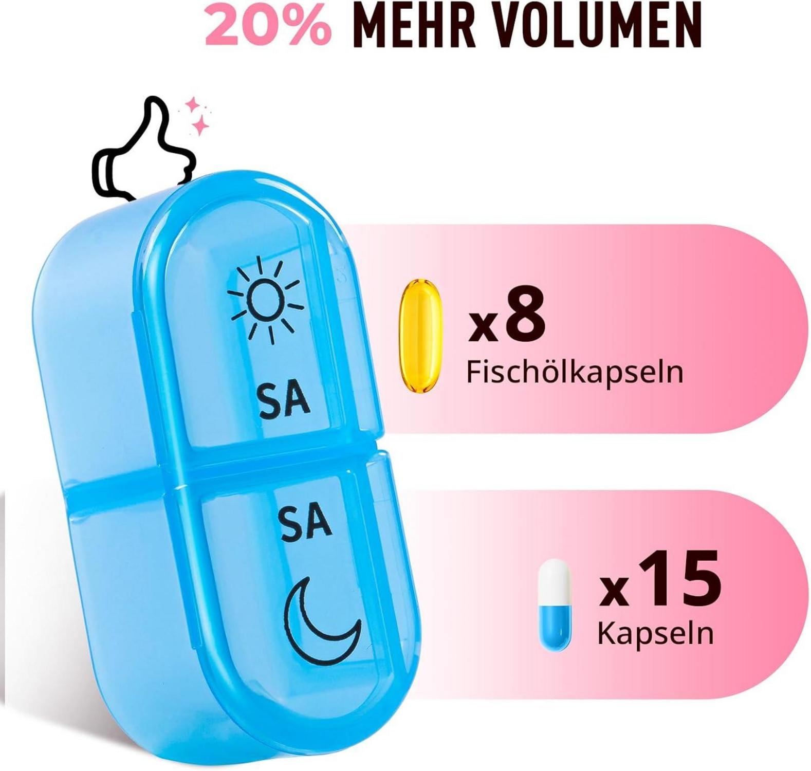Tablettenbox 7 Tage BPA Frei Pillendose Unterwegs Medikamentenbox