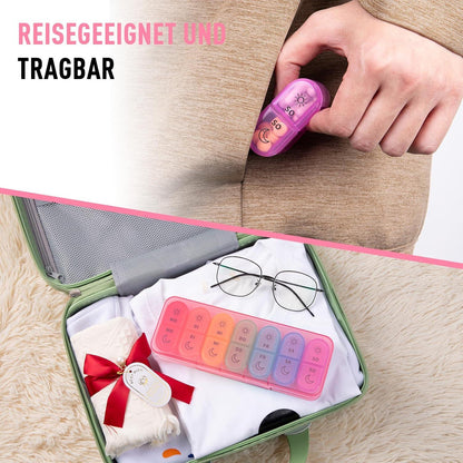 Tablettenbox 7 Tage BPA Frei Pillendose Medikamentenbox 2 fächer