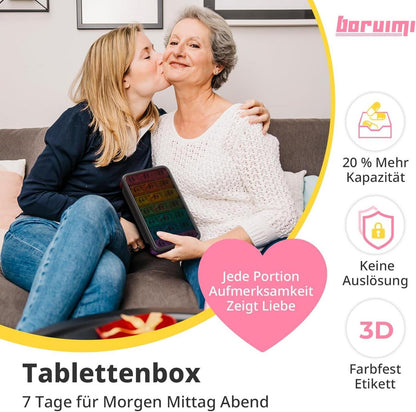 Tablettenbox 7 Tage Pillendose 3 Fächer - Reisegeeignet