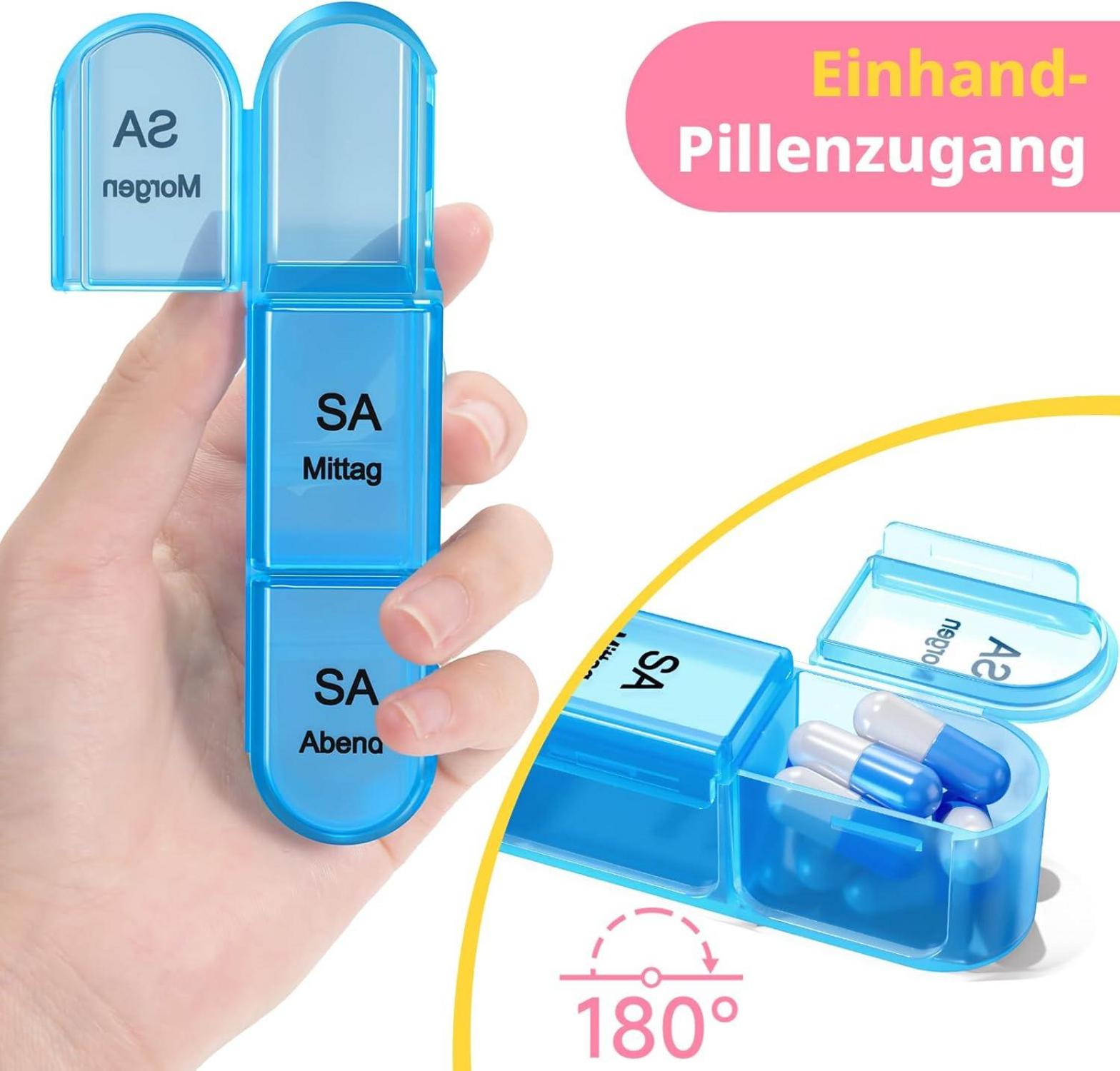 Tablettenbox 7 Tage Pillendose Medikamentenbox 3 Fächer