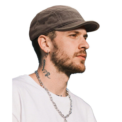 Baumwoll 5-Panel Cap mit kurzem Schirm – Herren Baseball Cap