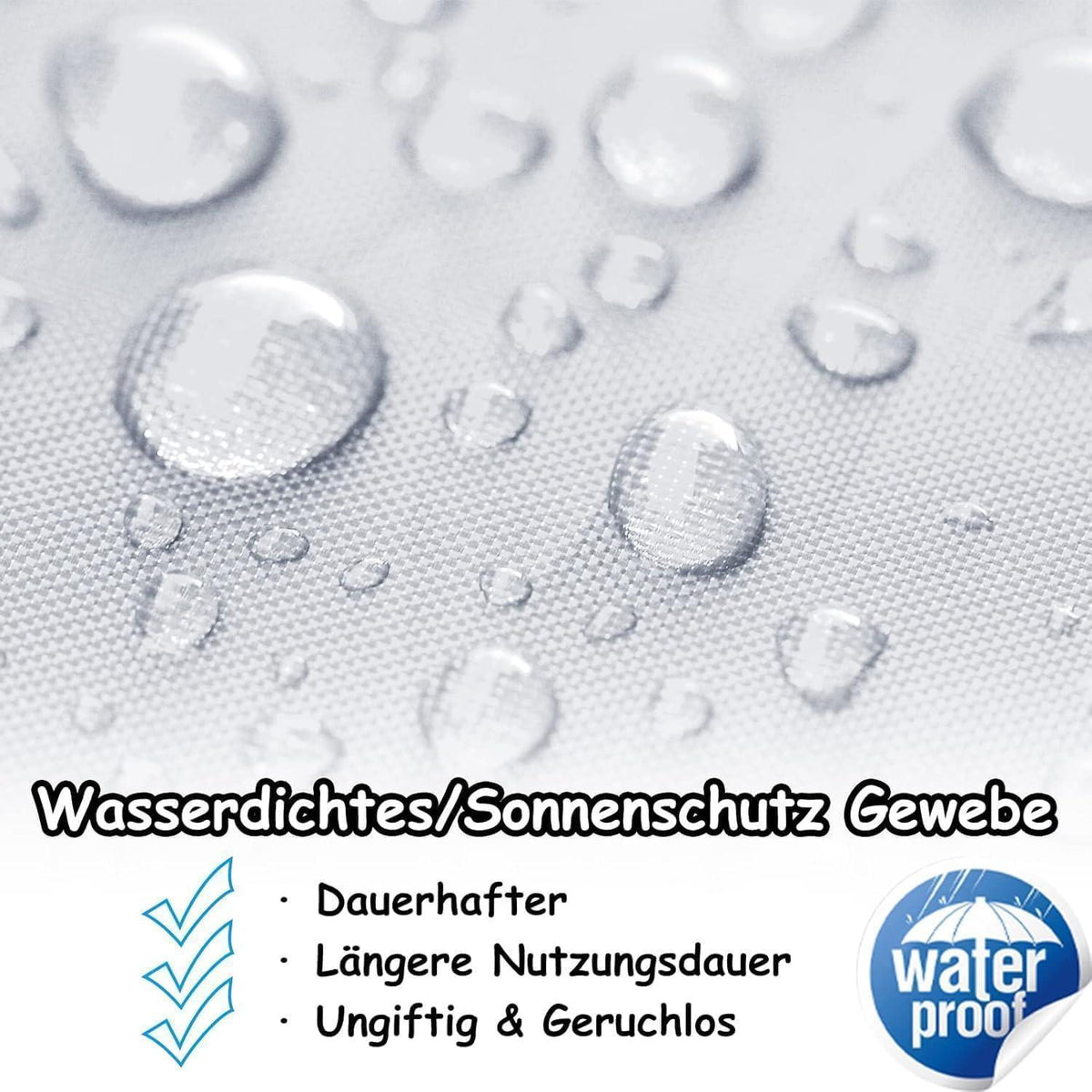 Faltpavillon 2,5x2,5m mit Seitenteilen & Fenstern – Weiß