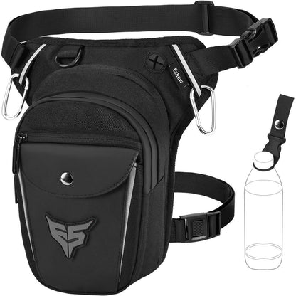 Motorrad Beintasche mit Flaschenhalter & Karabinern