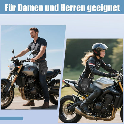 Motorrad Beintasche mit Flaschenhalter & Karabinern