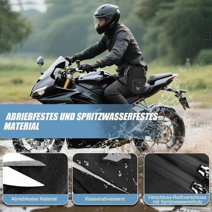Motorrad Beintasche mit Flaschenhalter & Karabinern