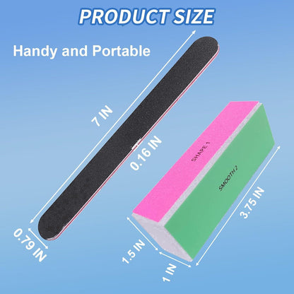Buffer Nagelfeilen Set 12 Stück für Gelnägel Polierblock Glanz