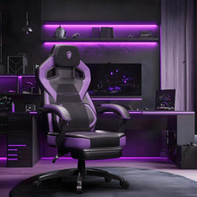 Dowinx Gaming-Stuhl PU-Leder Fußstütze ergonomisch