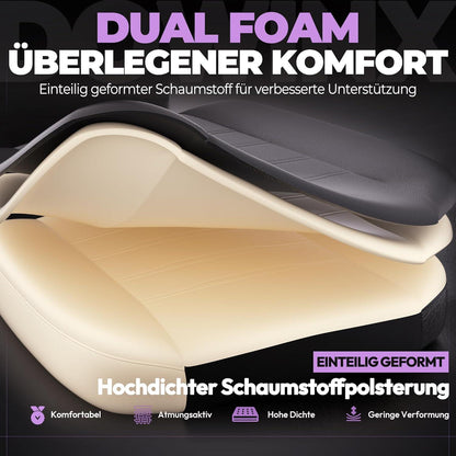 Dowinx Gaming-Stuhl PU-Leder Fußstütze Lendenstütze Rückenlehne Lila