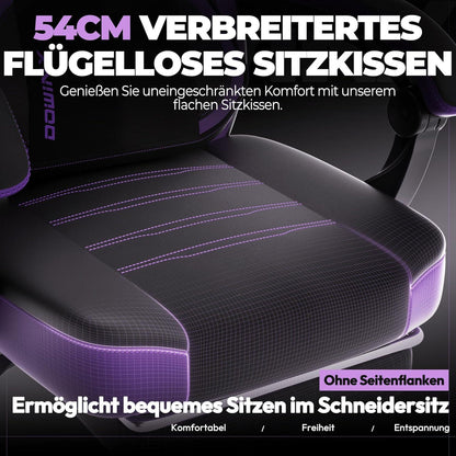 Gaming-Stuhl aus PU-Leder mit Fußstütze, ergonomischer