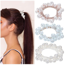Perlen Haargummi Set Scrunchies Damen Haarschmuck Kinder