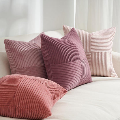 Rosa Kissenbezüge 4er Set – 40x40 cm Windmühlen-Design