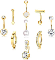 Bauchnabelpiercing Ring 14ga 10mm Bauch Clicker Silber Gold