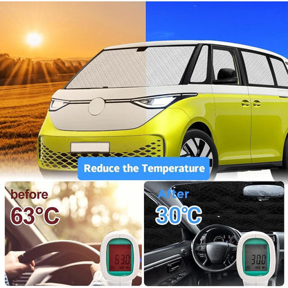 Thermomatte VW ID Buzz (2022-2026) – 10-teilig Sonnenschutz