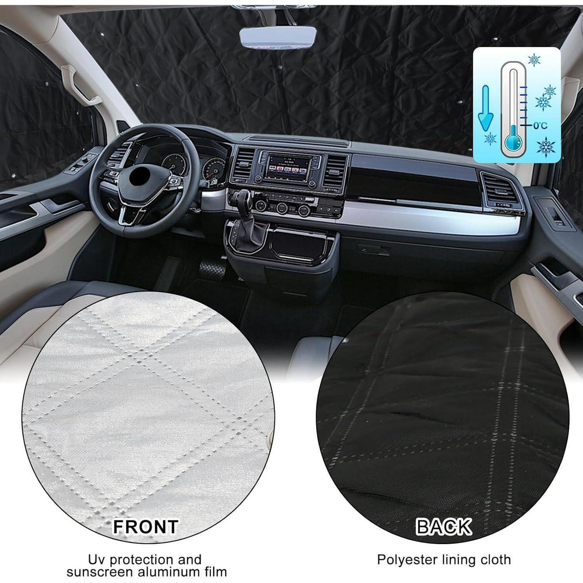 Thermomatte Citroen Berlingo 2018-2026 XLWB – Sonnenschutz & Privatsphäre