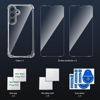 Samsung Galaxy S25 3in1 Schutz: Hülle & 2x Panzerglasfolie