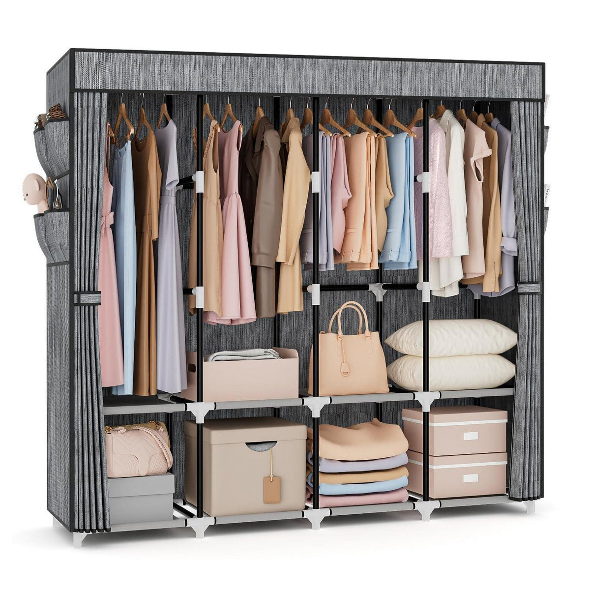 Stoffschrank 170cm breit – Viel Stauraum & Abdeckung
