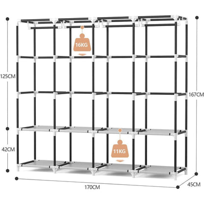 Stoffschrank 170cm breit – Viel Stauraum & Abdeckung