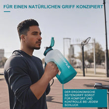 2.2L Trinkflasche auslaufsicher mit Strohhalm und Tragegriff